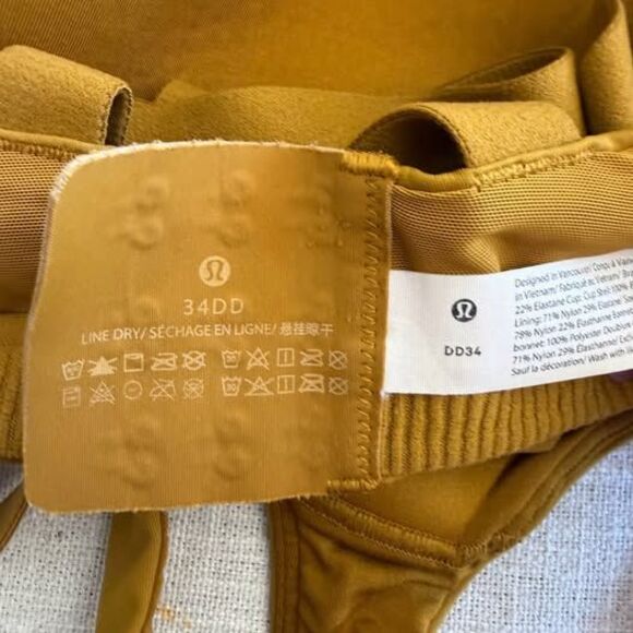 Lululemon Energy Bra Size 34DD Fools Gold - Picture 7 of 7